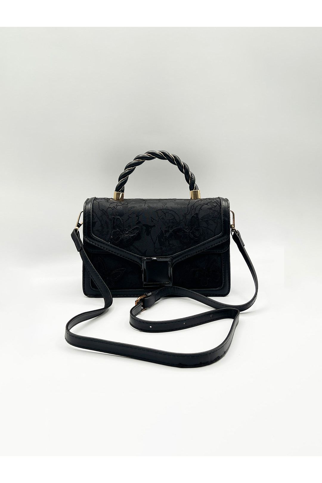 Butterfly Embellished Stachel In Black HB360202