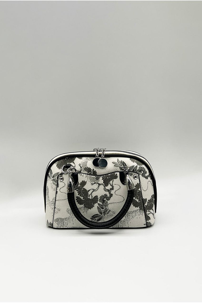 Floral Prints Grab Bag Black White HB360732