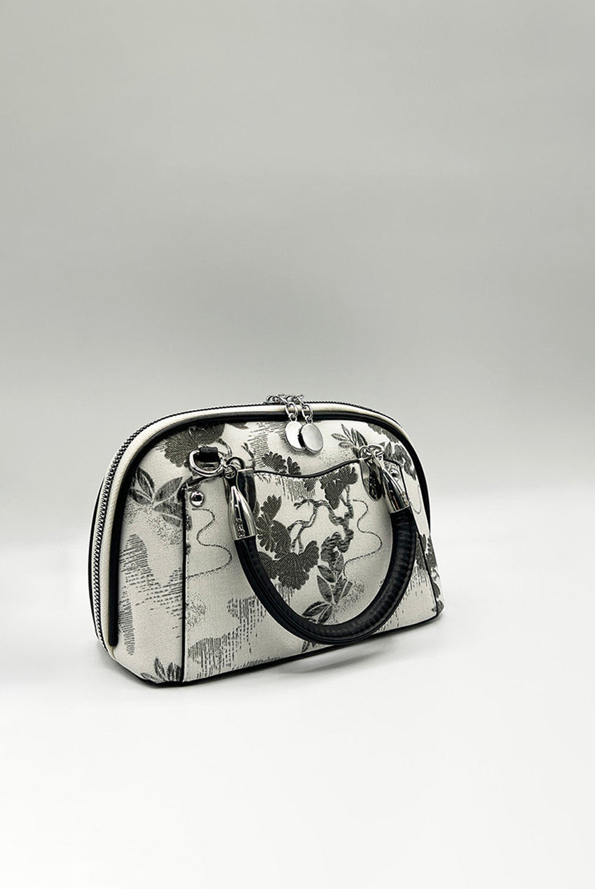 Floral Prints Grab Bag Black White HB360732