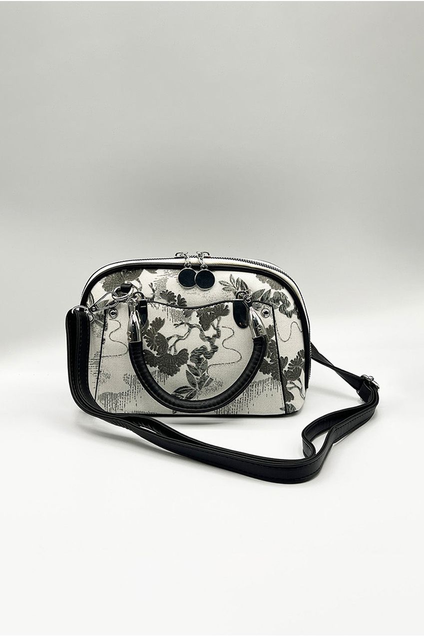 Floral Prints Grab Bag Black White HB360732