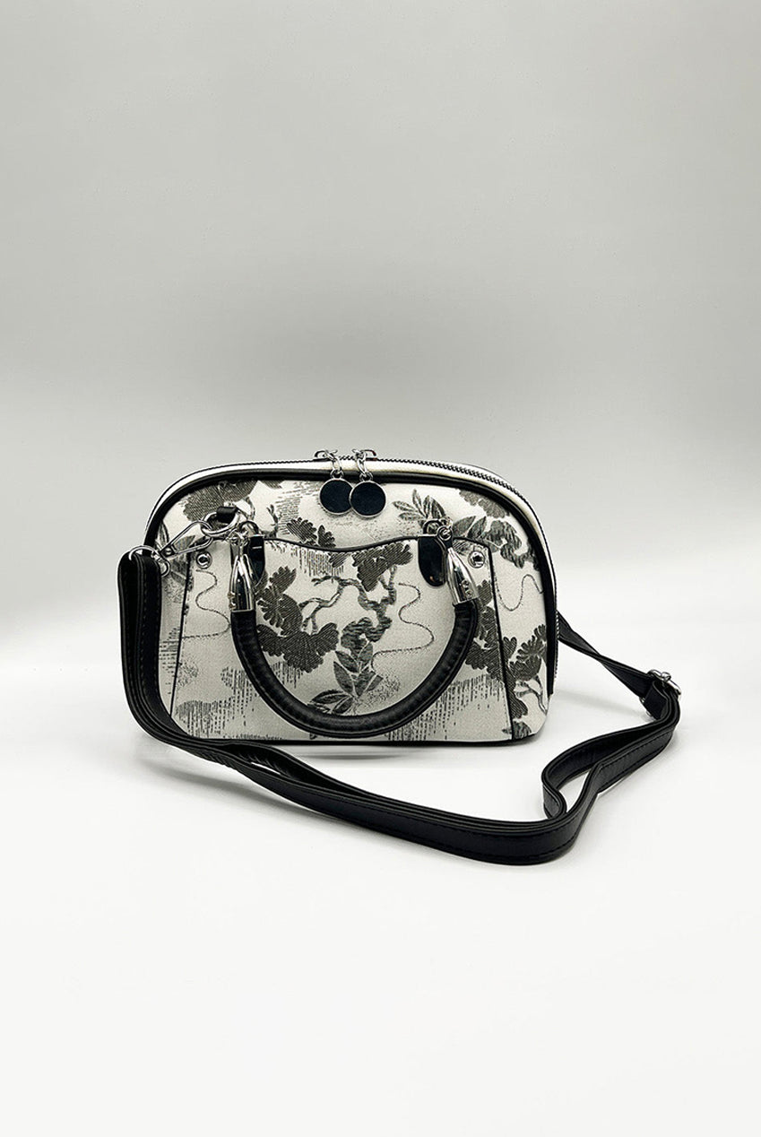 Floral Prints Grab Bag Black White HB360732