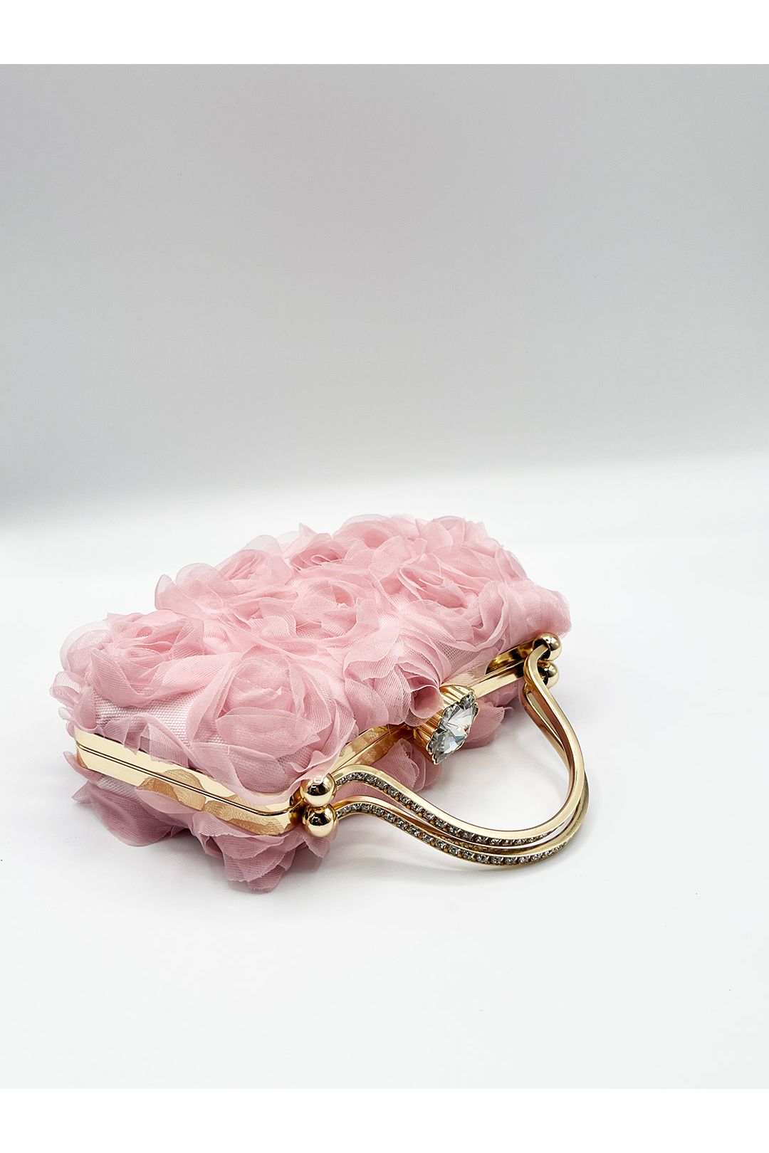 3D Rose Clutch In Pink HB361009