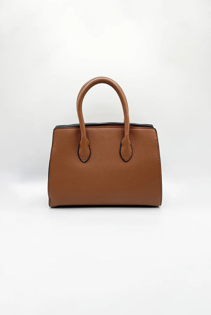 Top Handle Satchel Handbag In Brown HB364906