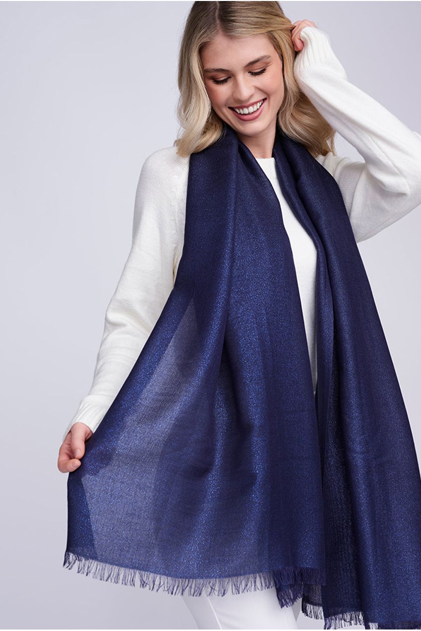 Hallie Scarf - Navy HAL001-BLU002