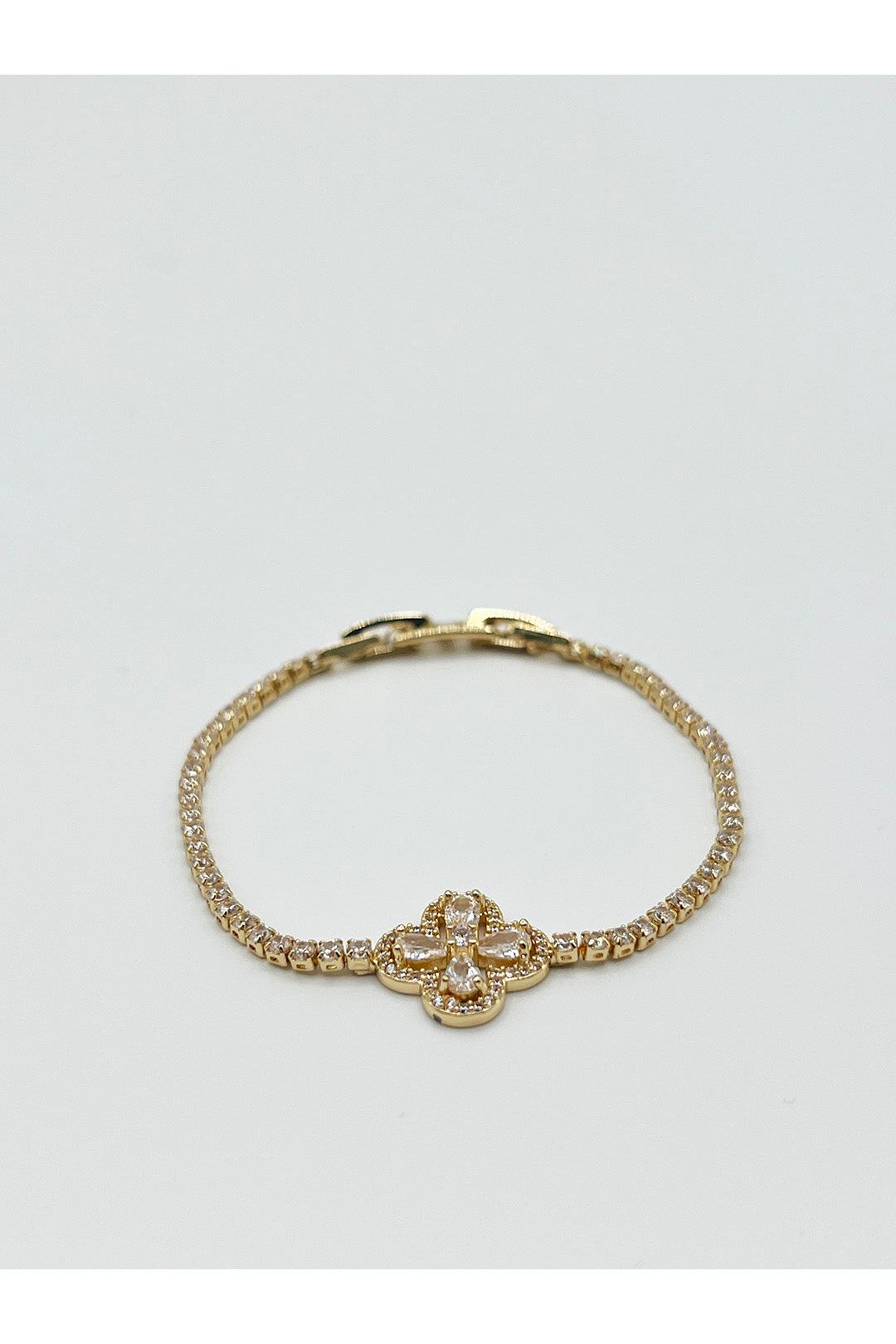 Clover Diamante Bracelet In Gold - Gift Boxed JE411924