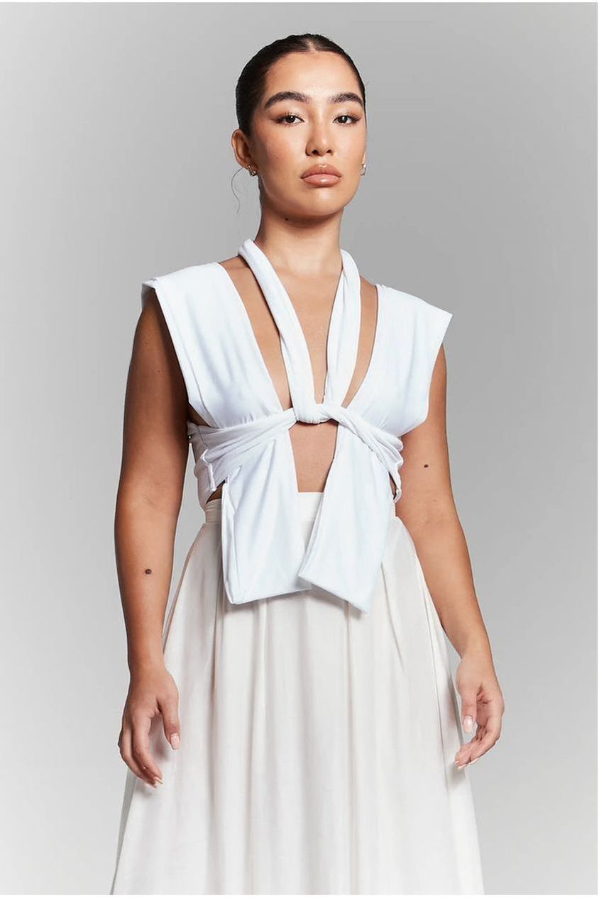 Isla Ivory Multiway Tie Top INF20221