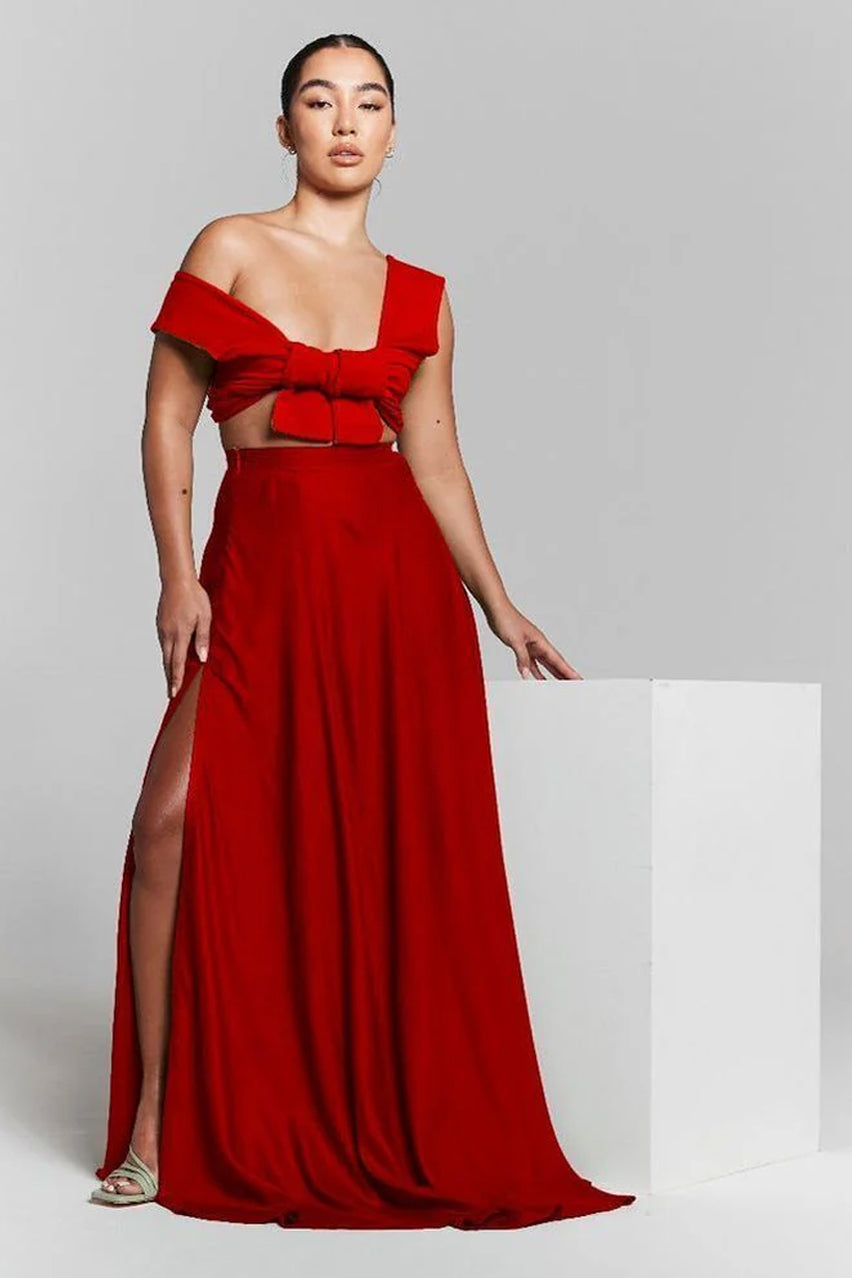 Isla Red Multiway Tie Top INF20274