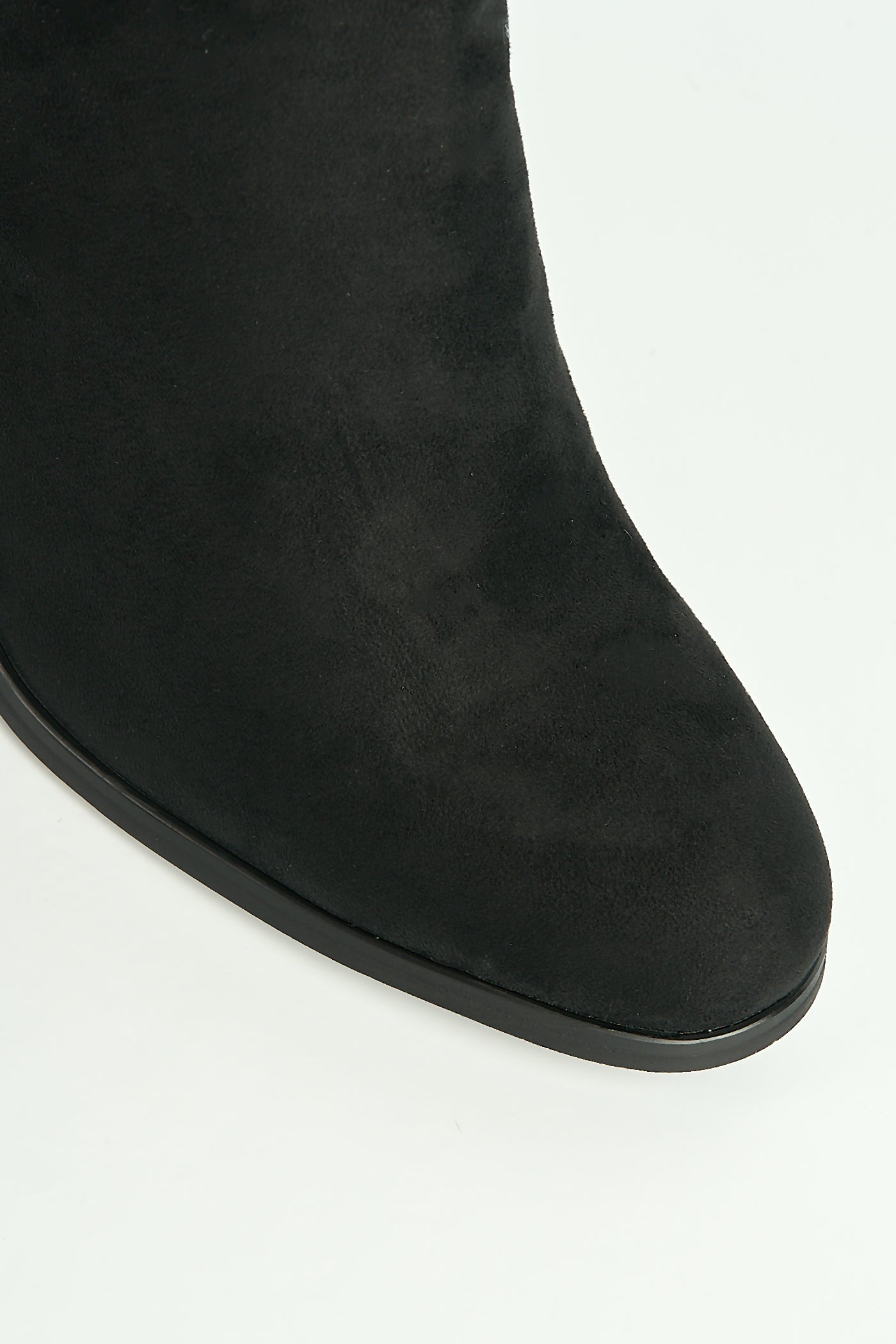 Alathea Round Toe Block Heel Ankle Boots In Black LS9810-BLKSU