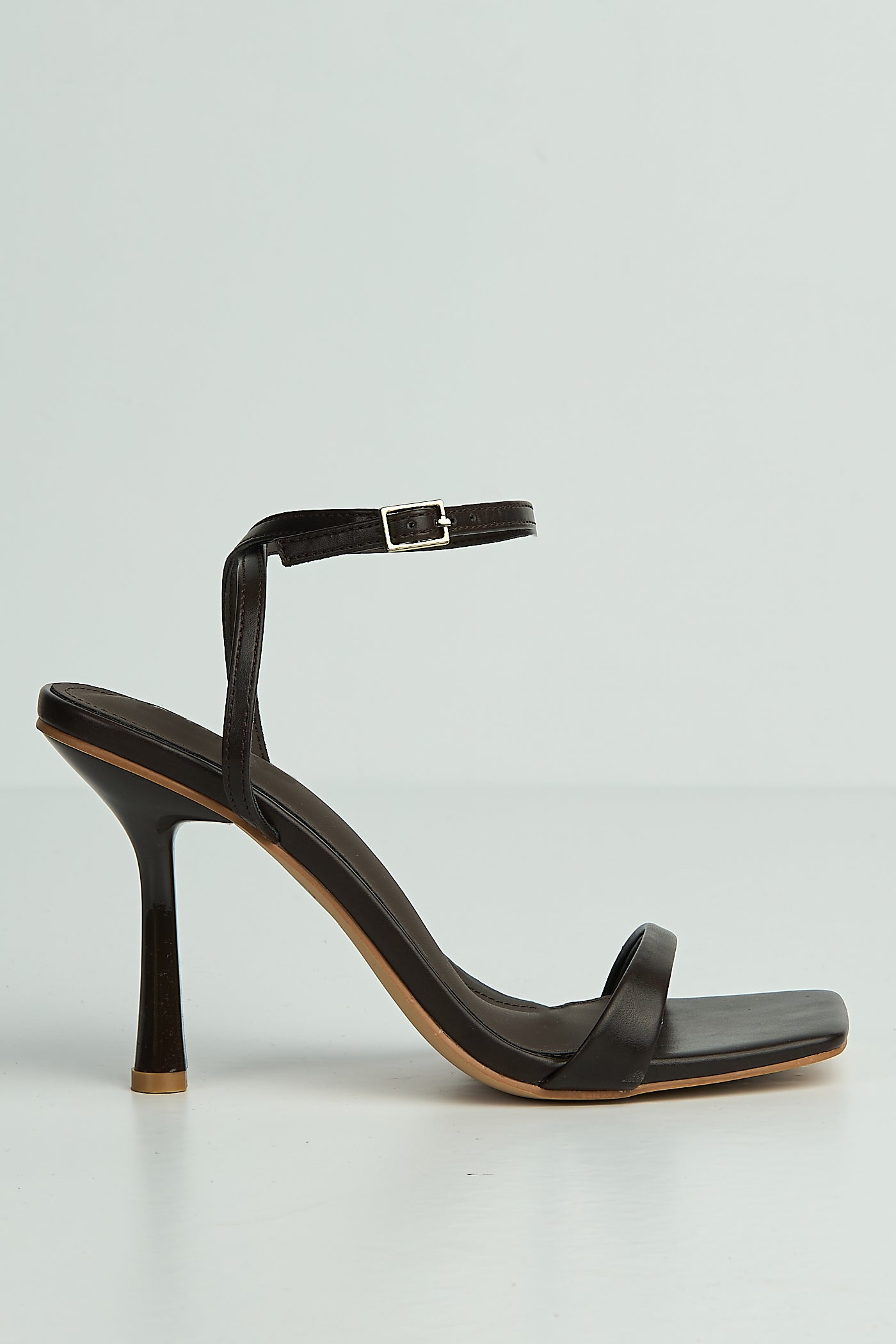 Zaliyah Thin Strap Band Anklestrap Heeled Sandals In Brown MIS1-BRN