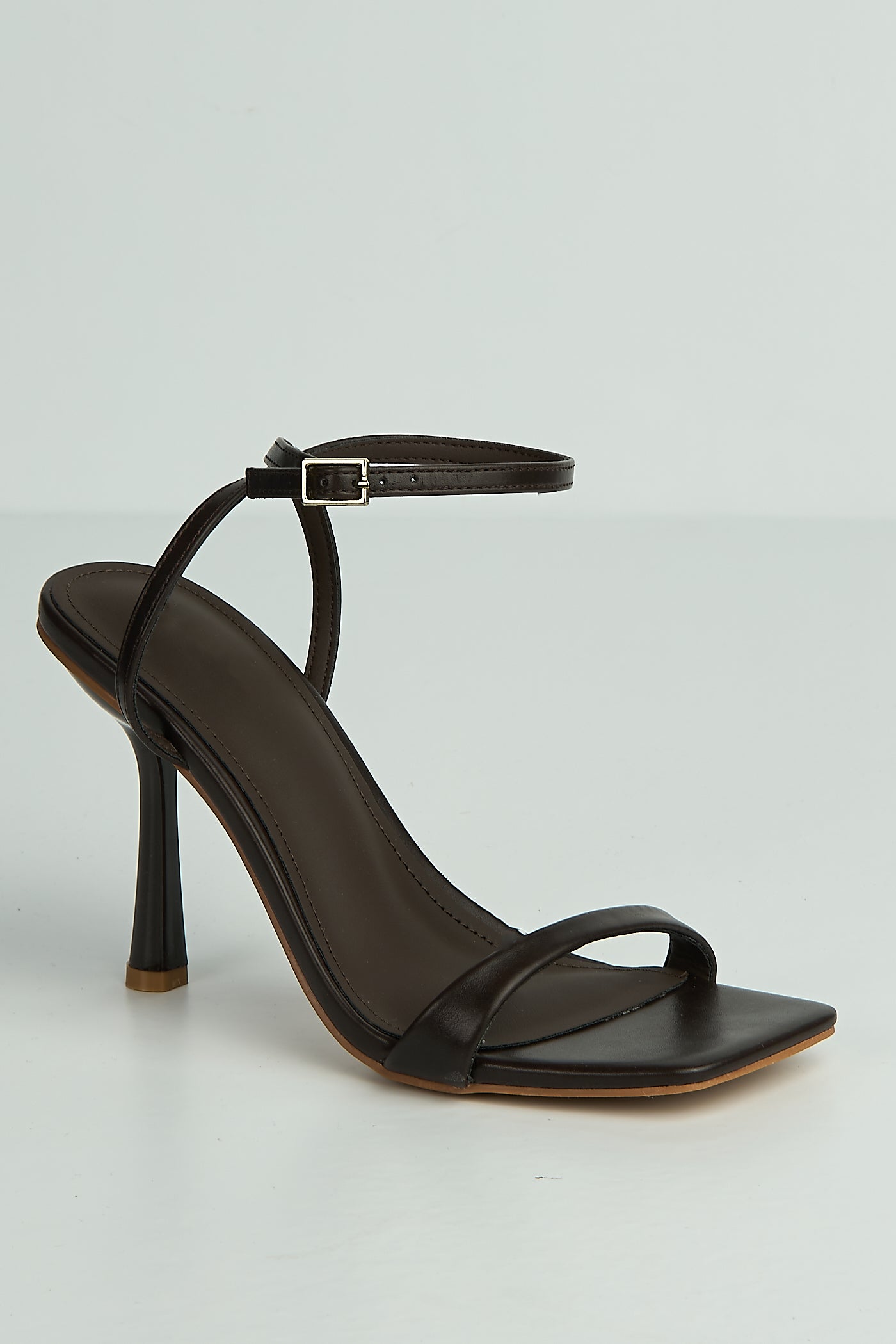 Zaliyah Thin Strap Band Anklestrap Heeled Sandals In Brown MIS1-BRN