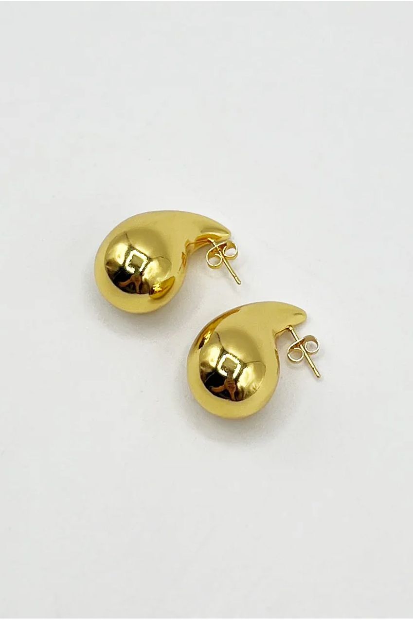 Chunky Waterdrop Earrings In Gold JE401024