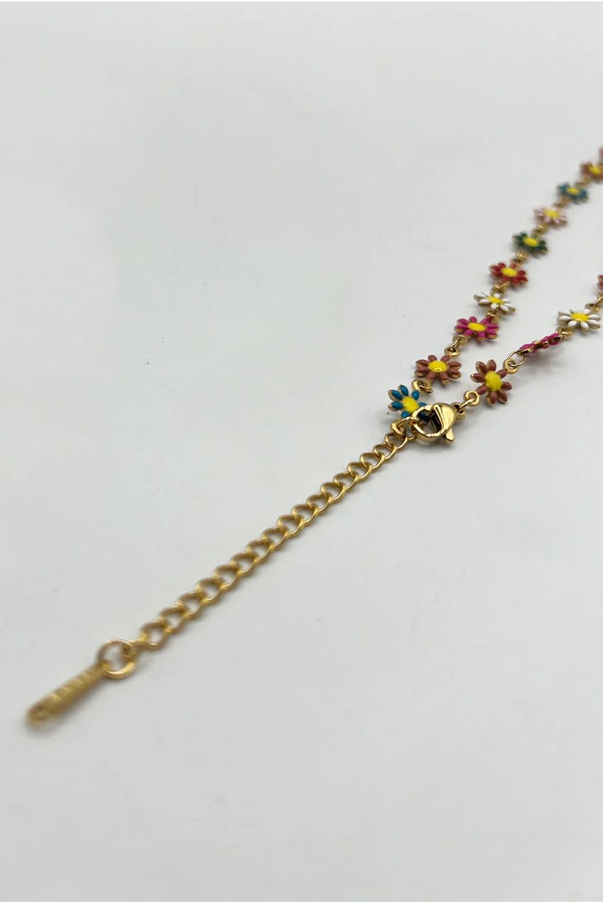 Daisy Chain Necklace In Multi Gold JE401501