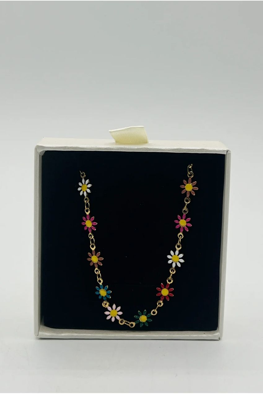 Daisy Chain Necklace In Multi Gold JE401501