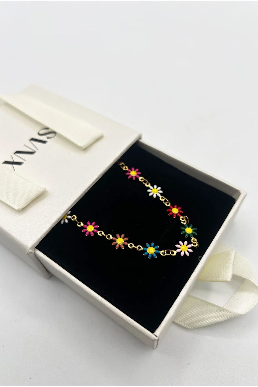 Daisy Chain Necklace In Multi Gold JE401501