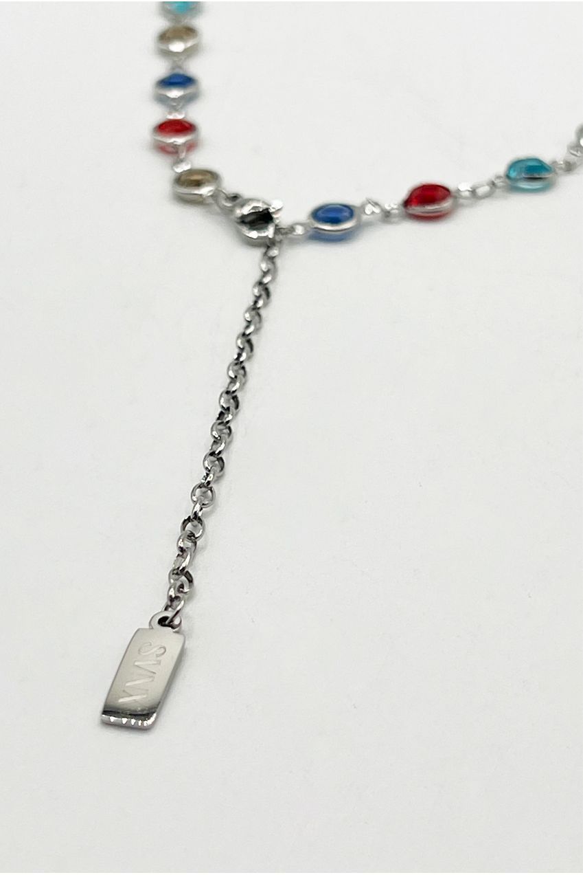 Crystal Chain Necklace In Multi - Gift Boxed JE404921
