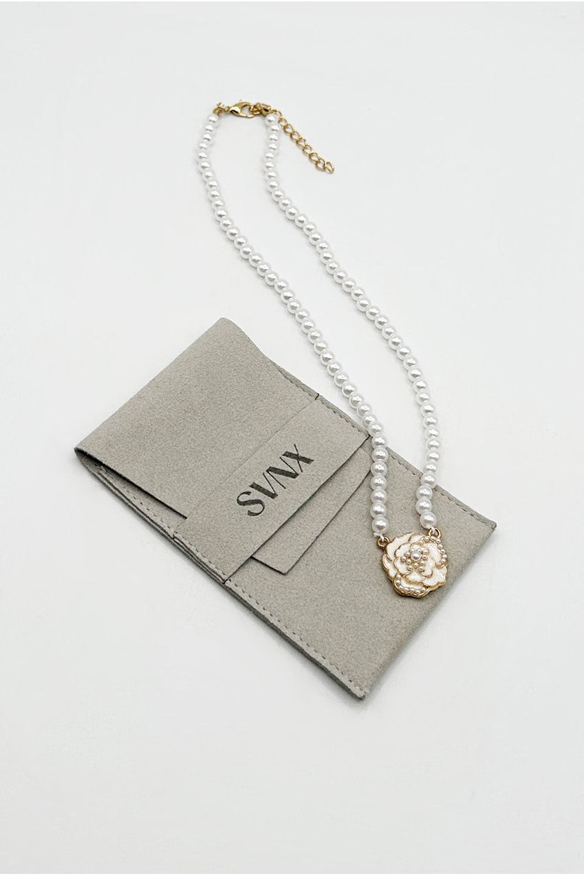 French Camellia Pearl Necklace - Gift Boxed JE406907