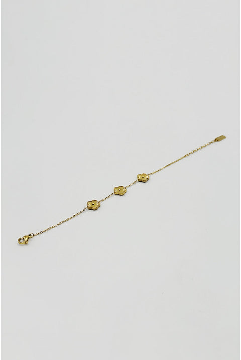 Floral Bracelet In Gold by SVNX