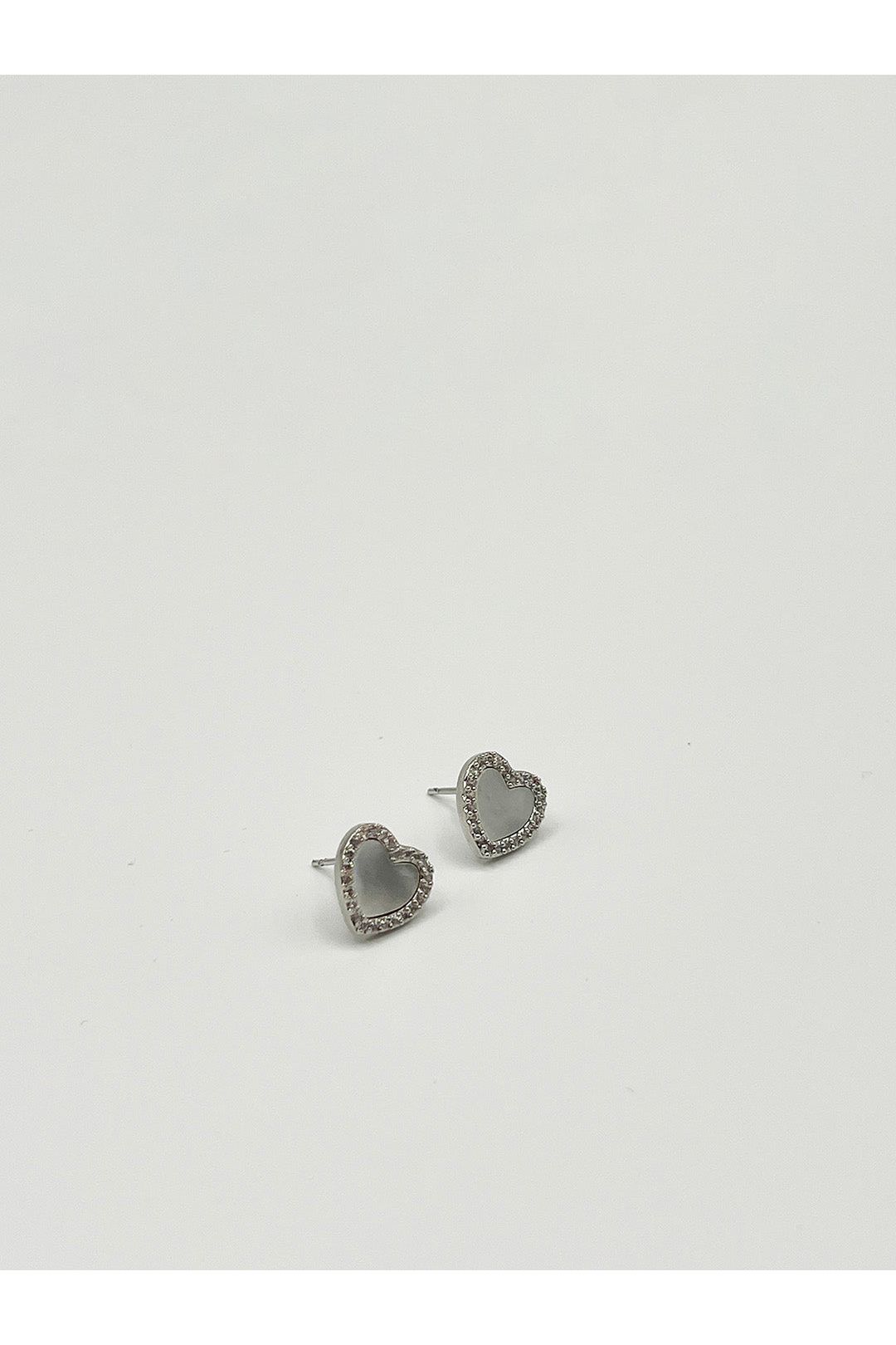 Moonstone Heart Necklace & Earrings Set In Silver - Gift Boxed JE411121