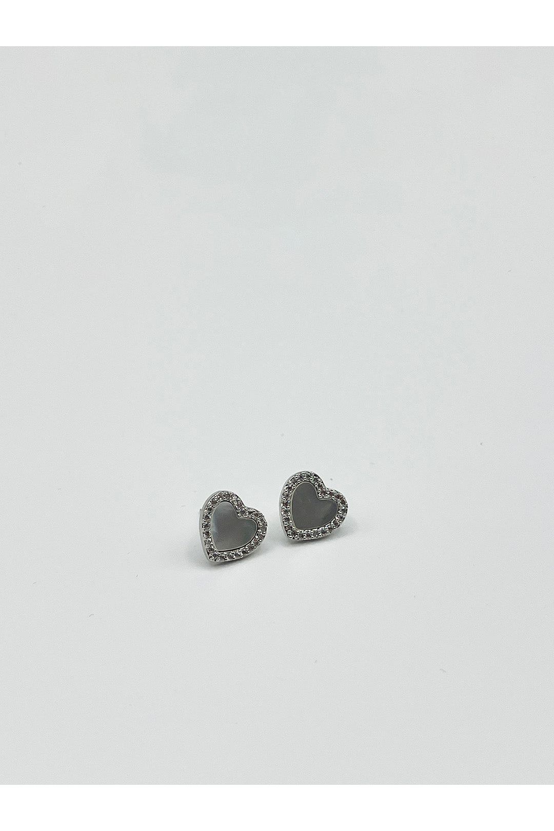 Moonstone Heart Necklace & Earrings Set In Silver - Gift Boxed JE411121