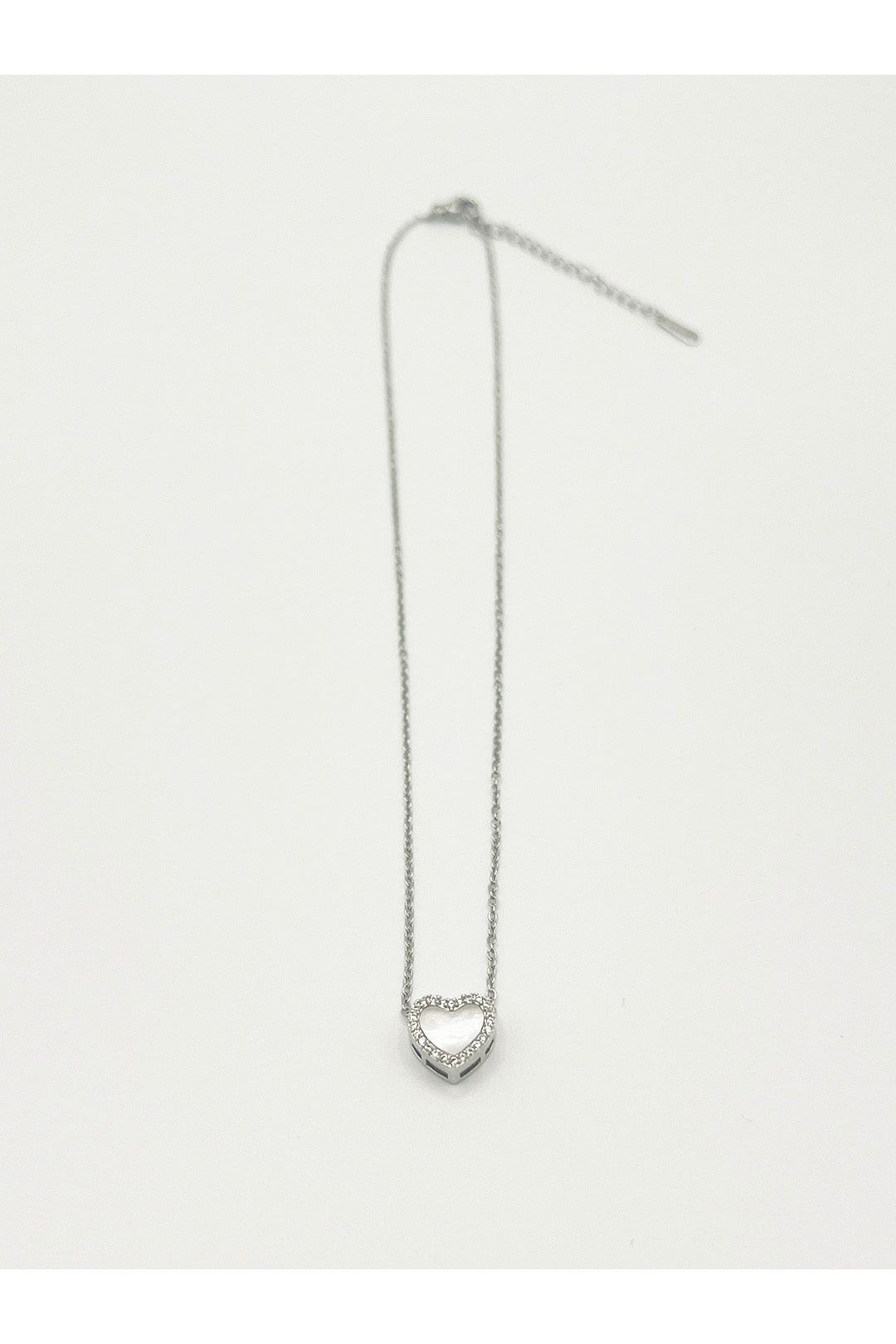 Moonstone Heart Necklace & Earrings Set In Silver - Gift Boxed JE411121