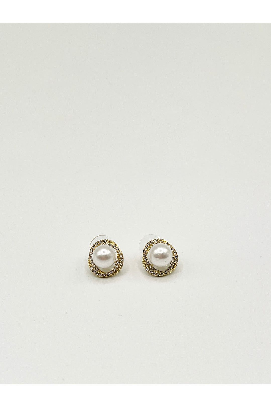 Pearl Diamante Stud Earrings - Gift Boxed JE411524