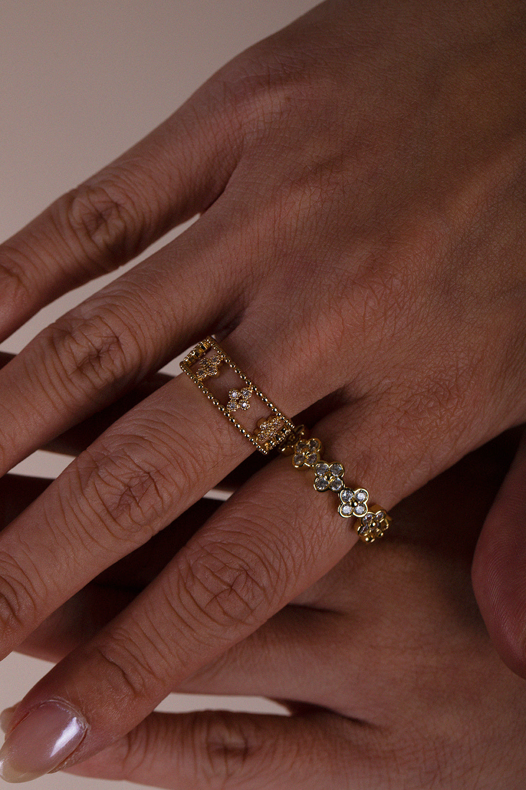 Diamante Clover Ring JE411824