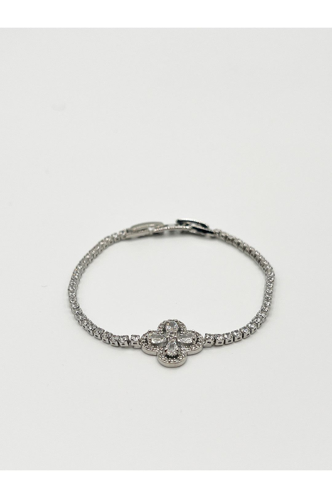 Clover Diamante Bracelet In Silver - Gift Boxed JE411921
