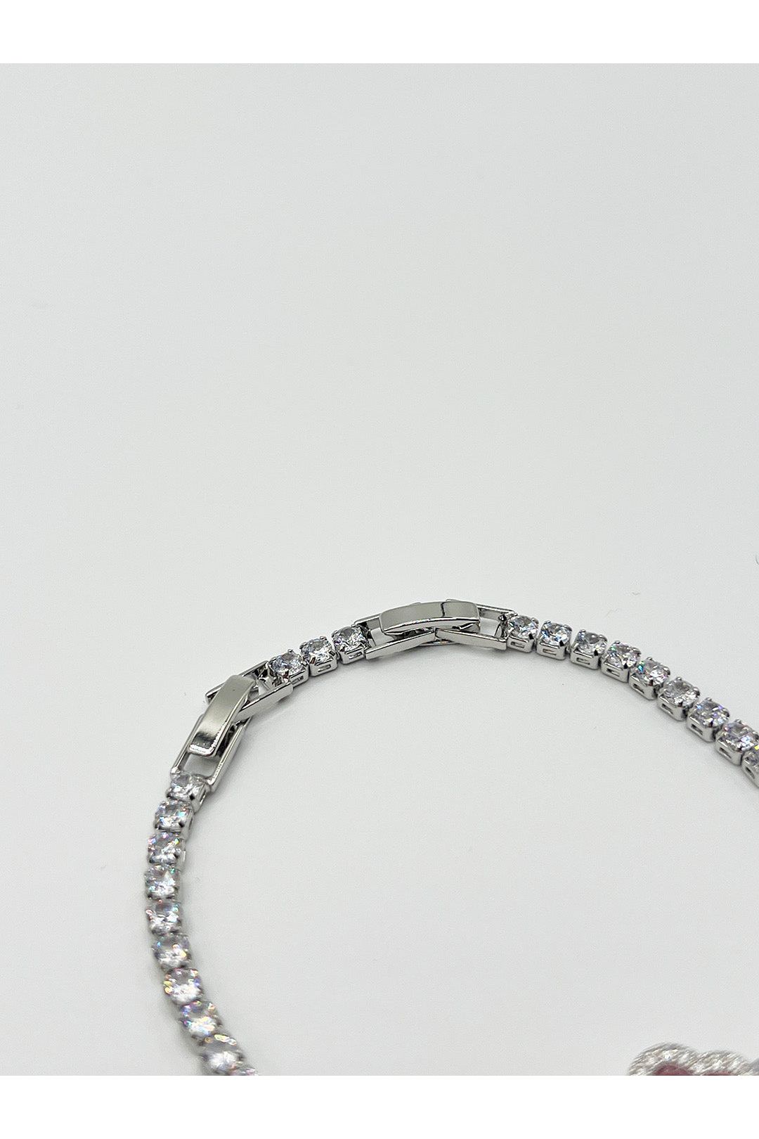 Pink Clover Diamante Bracelet - Gift Boxed JE412009