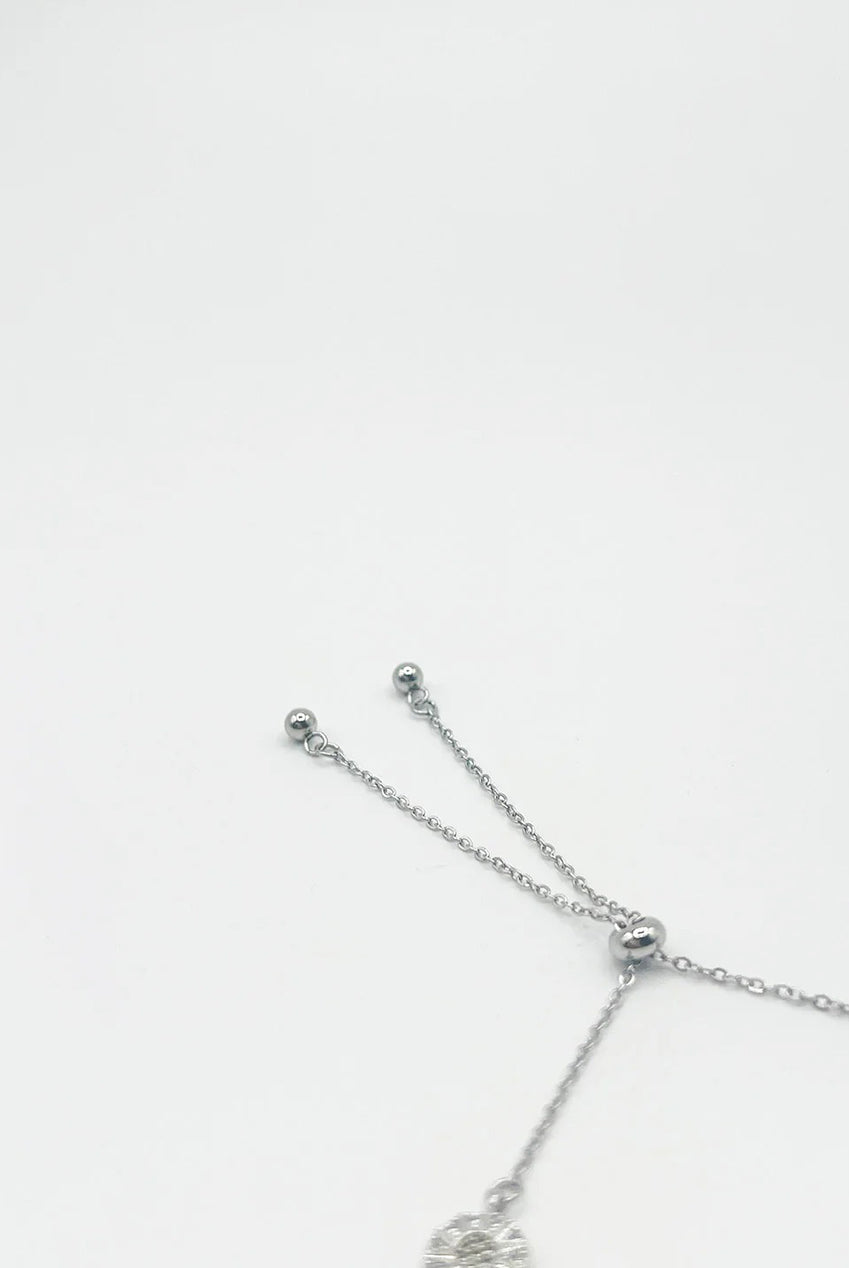 Heart Diamante Bracelet In Silver With Gift Box JE412921