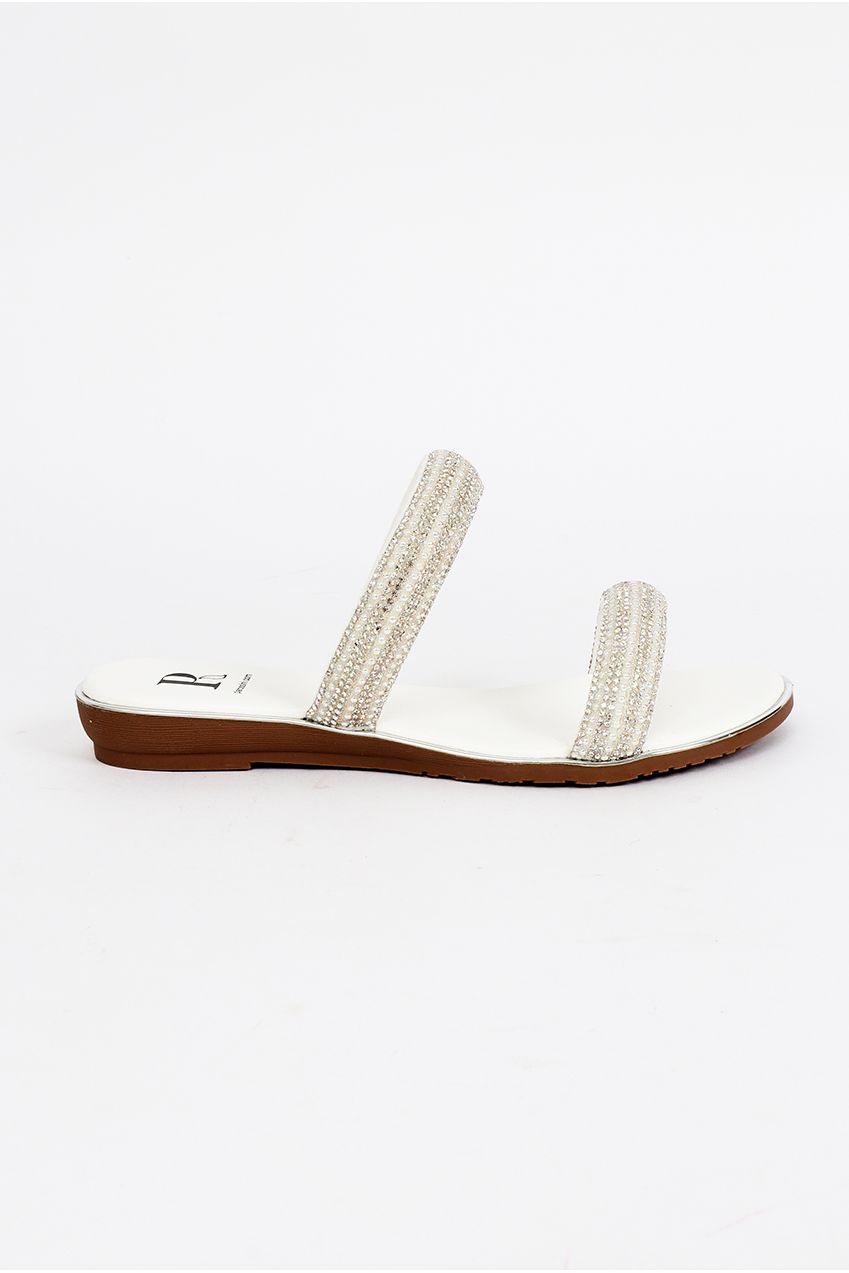 Kalippo Sandal - White KAL1108-MET002
