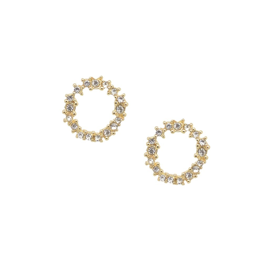 Crystal Hoop Earring In Gold LE001G