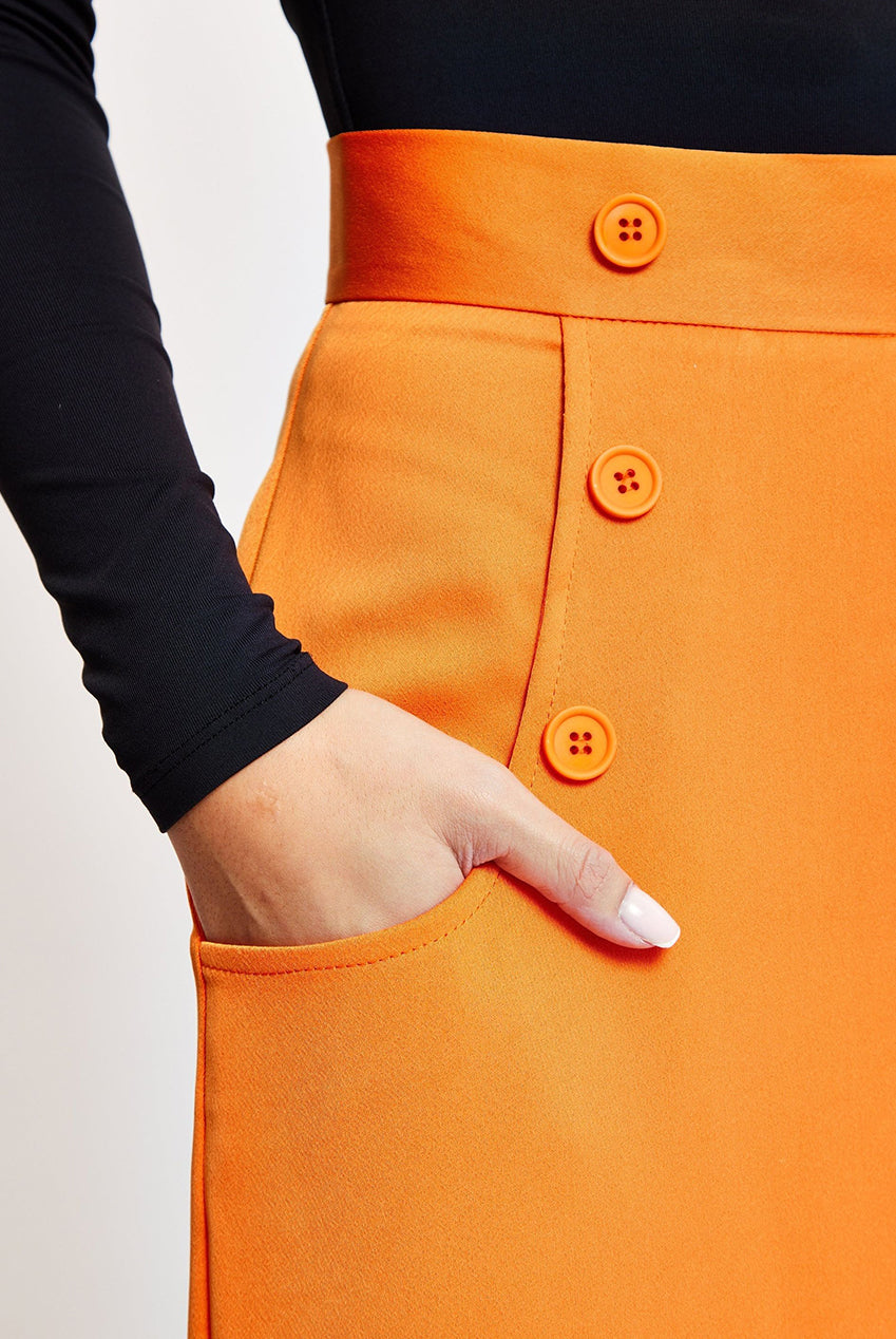 Orange Wide Leg Trousers LIQ23AW093