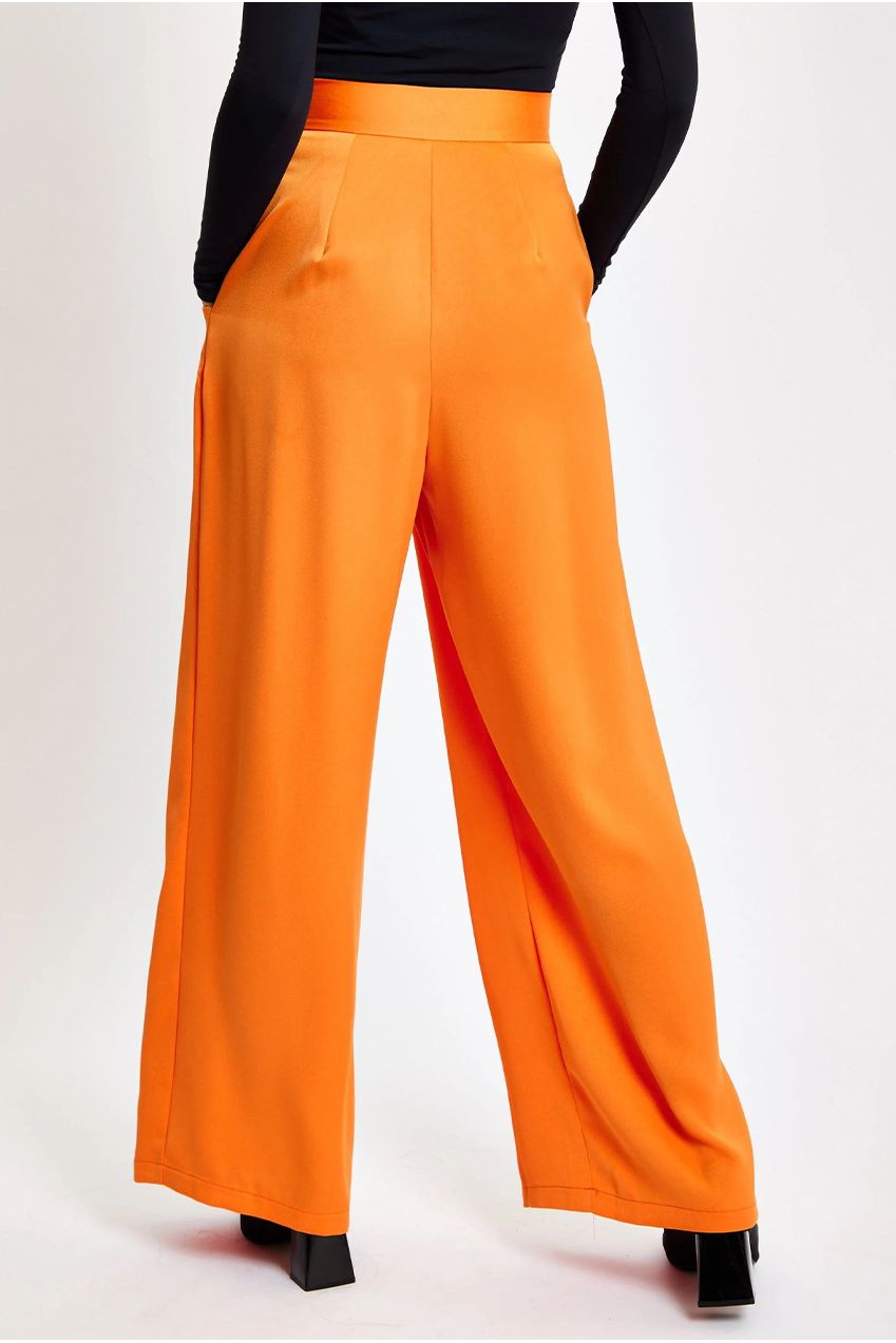 Orange Wide Leg Trousers LIQ23AW093