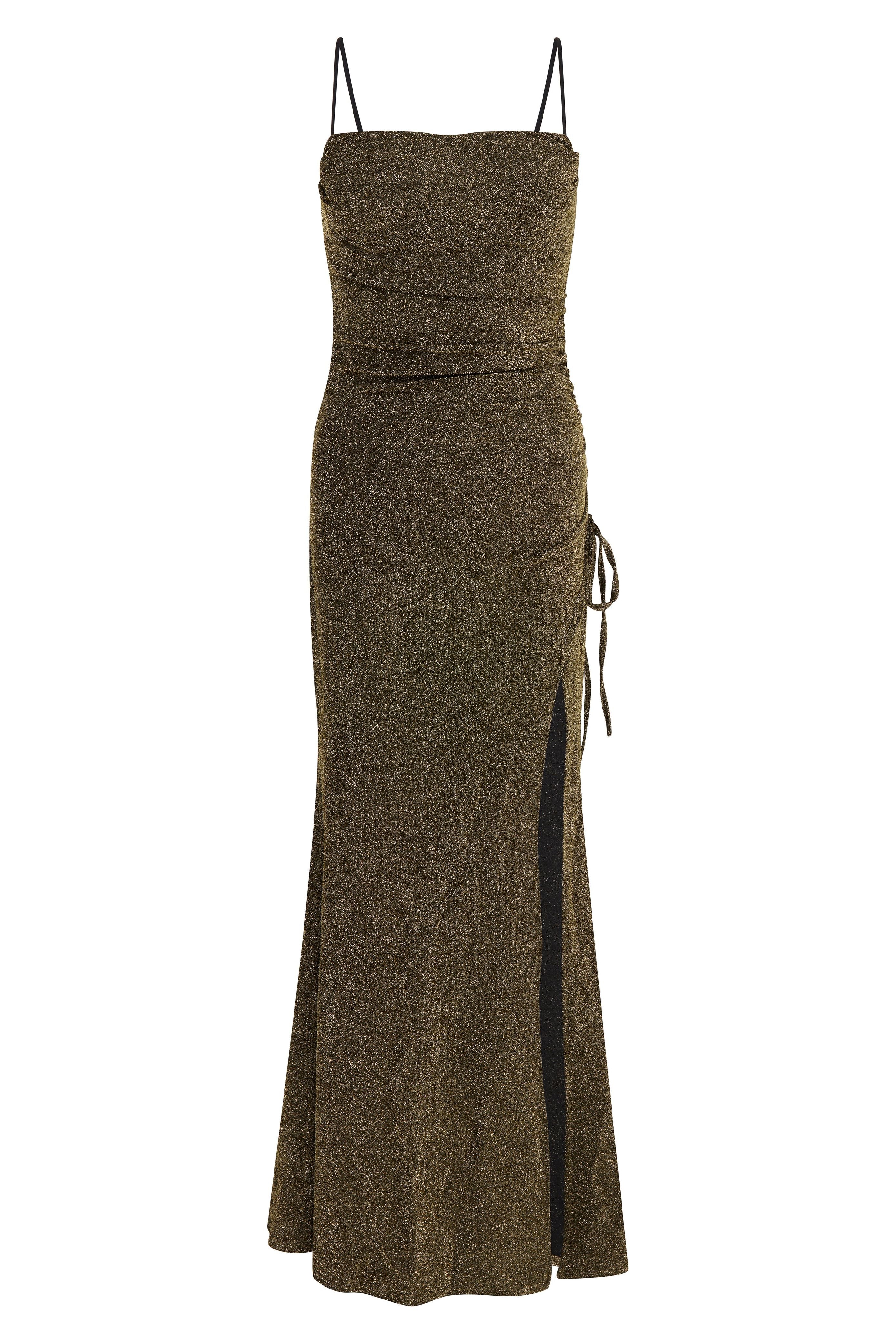 Gold Lurex Maxi Jersey Dress LIQPARTY003