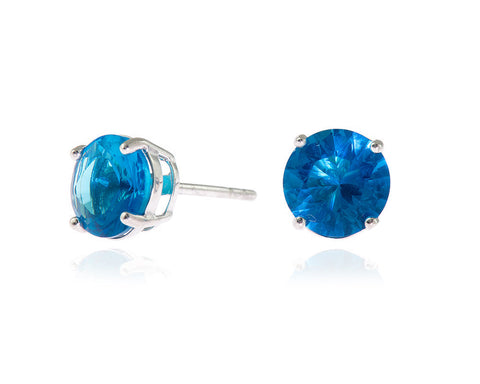Lana 8mm Sapphire Earrings by Cachet London