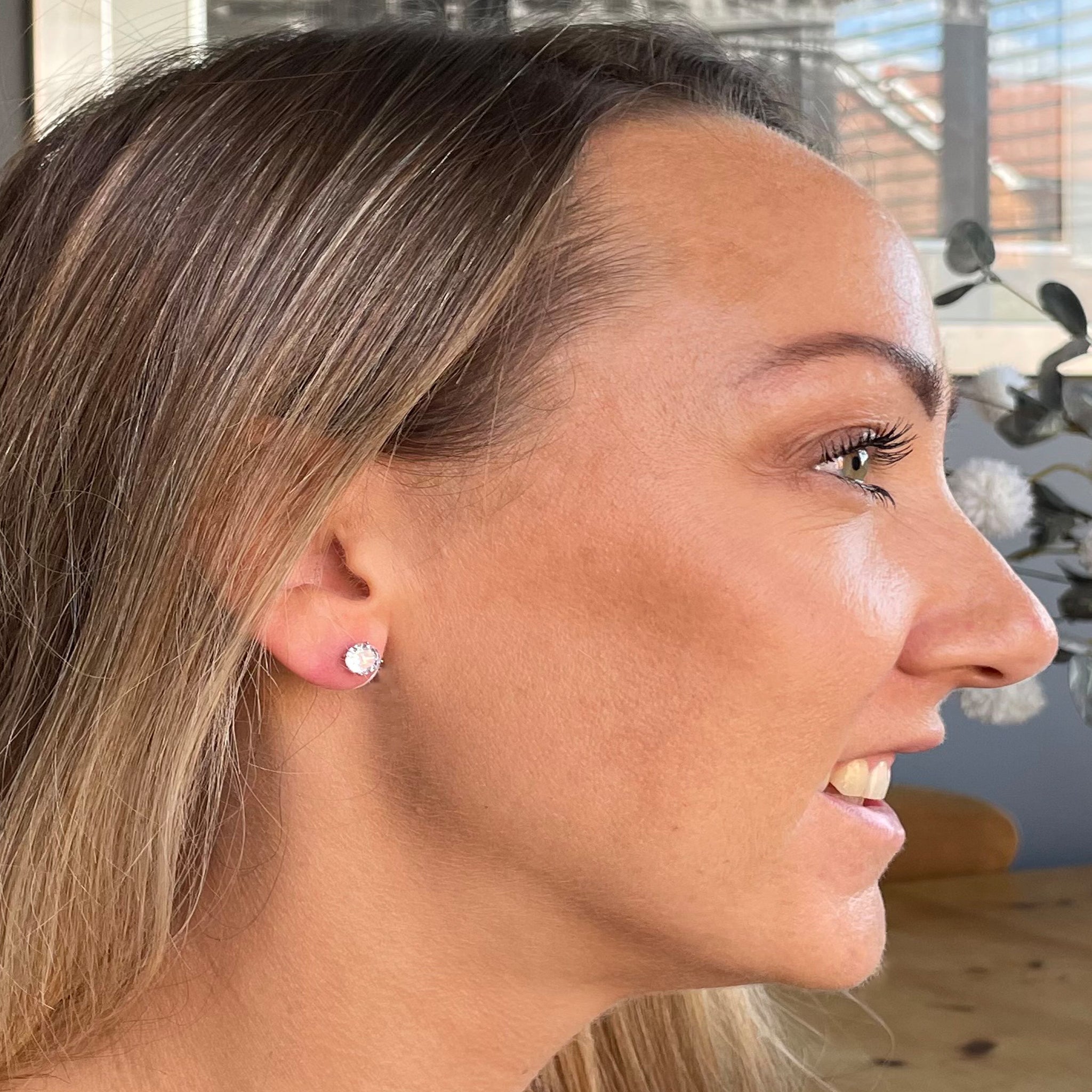 Lana 6mm Silver Earrings 480422R322