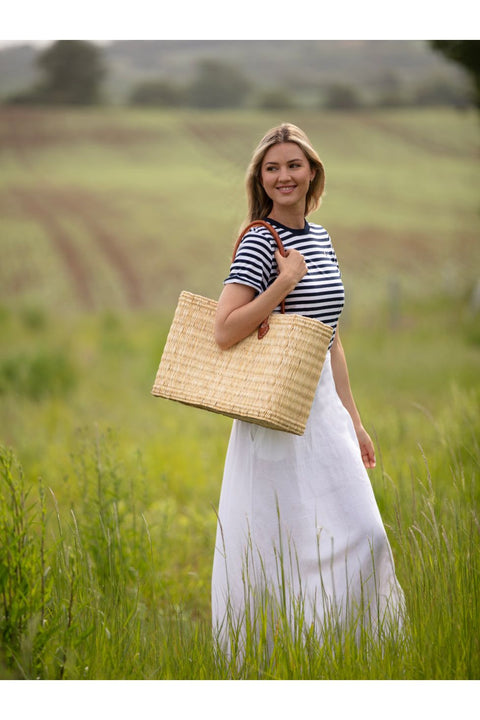 The Safi Large Basket Tote by Berber Leather