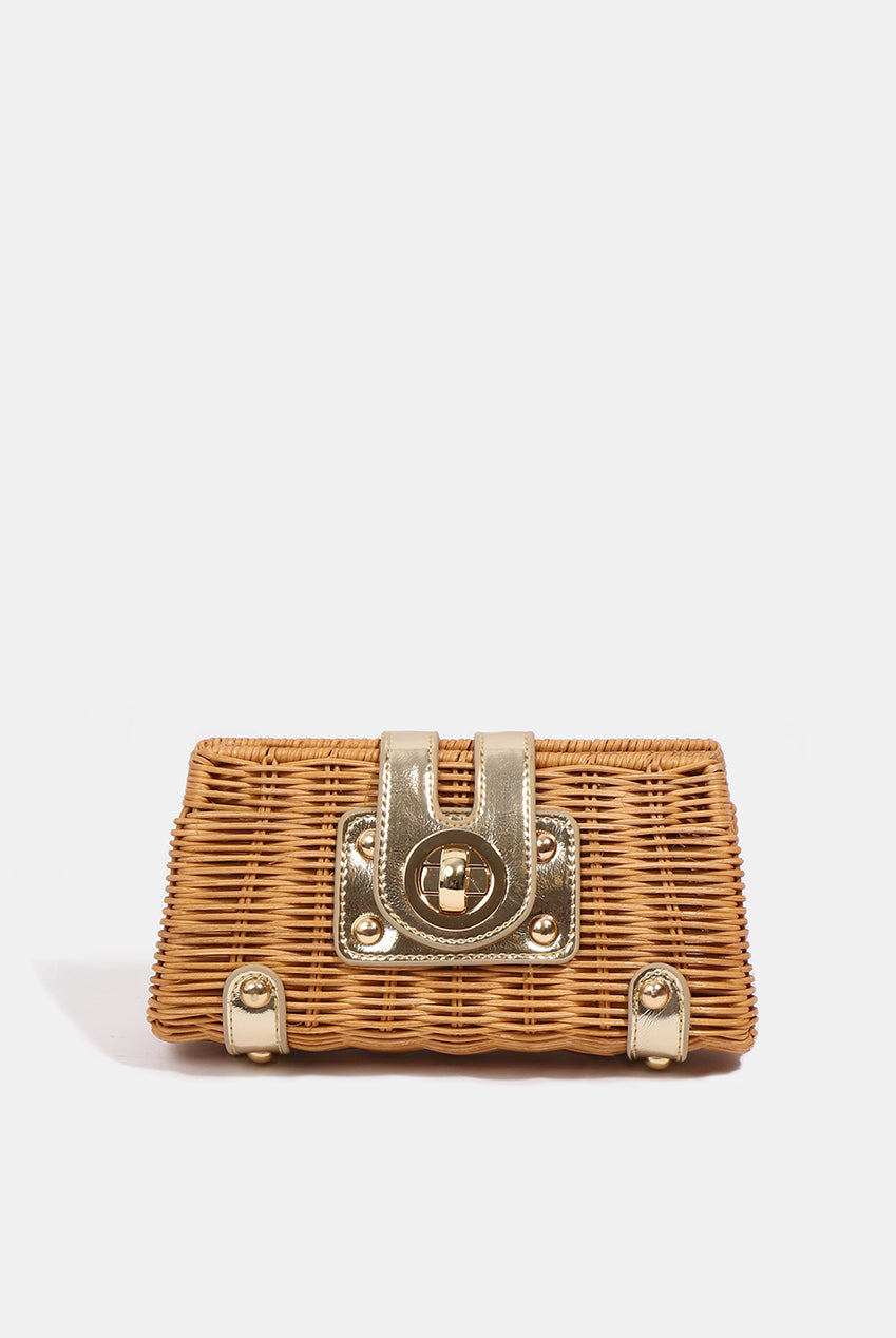 Lulu Clutch Bag - Gold LUL001-MET001