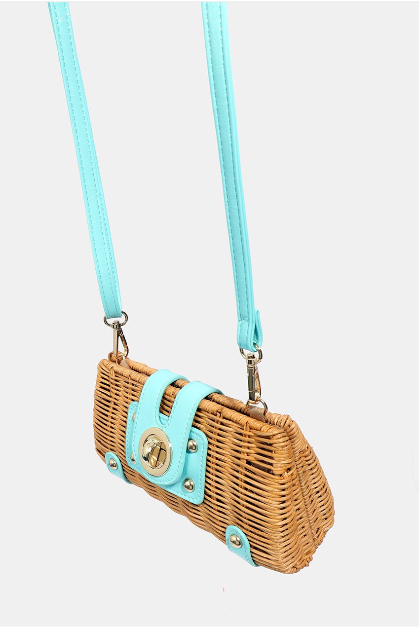 Lulu Clutch Bag - Pale Turquoise LUL001-BLU015