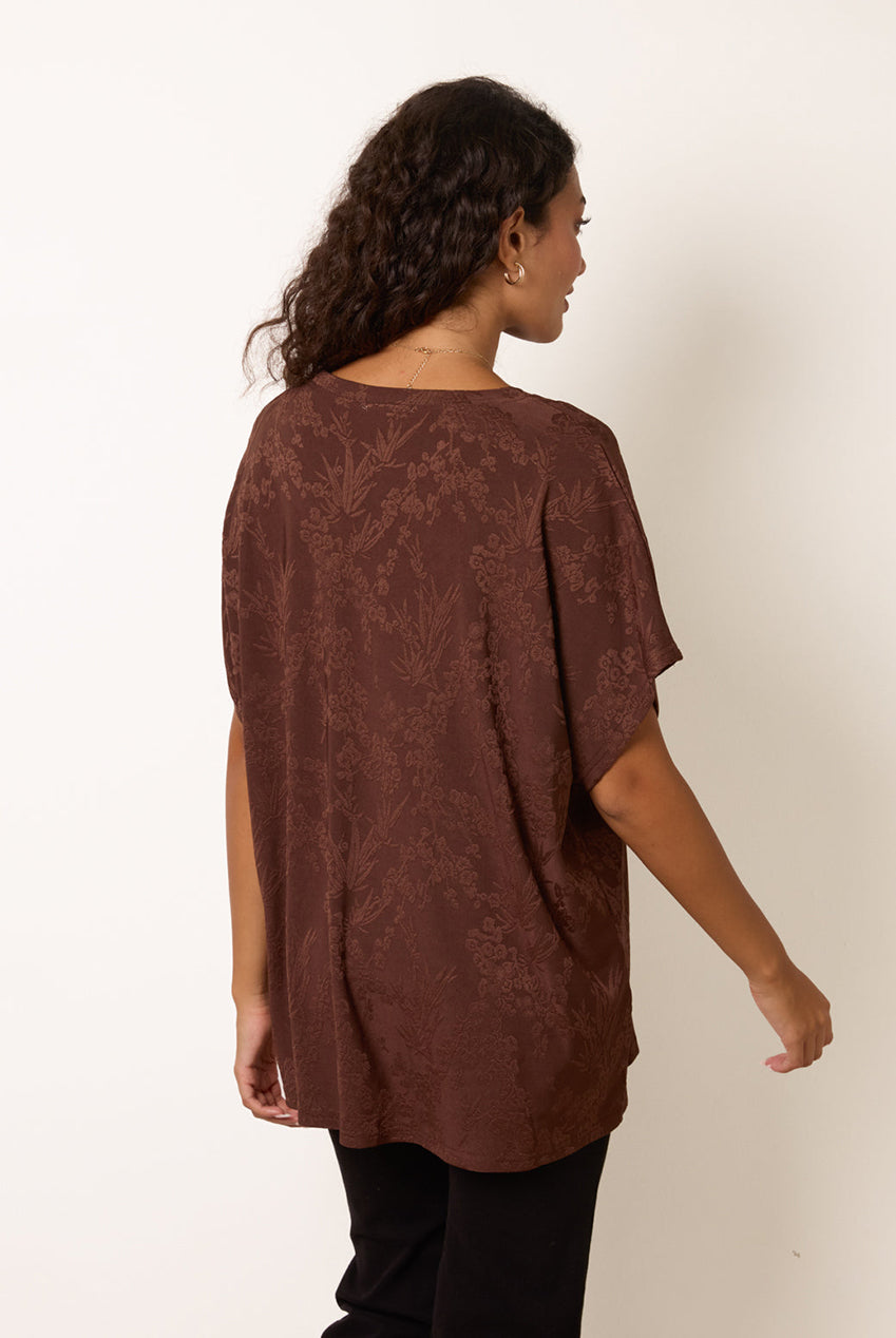 Floral Embossed Print Top MI3882BV030