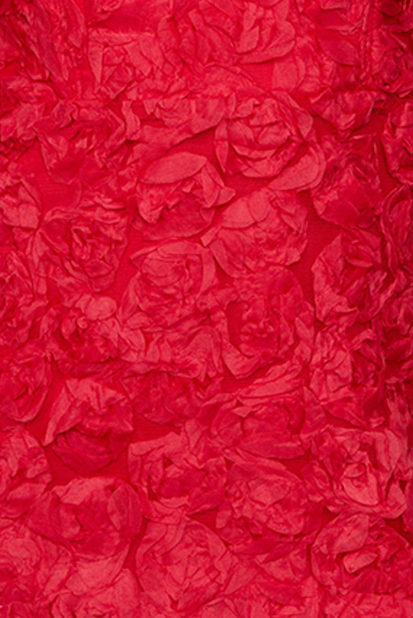 3D Floral Mini Dress In Red MO2416RE