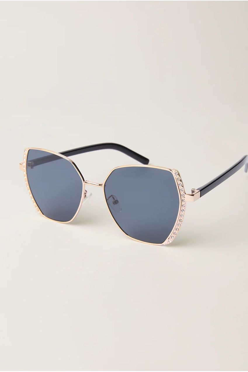 Gold Side Frame Oversized Sunglasses NL257350080