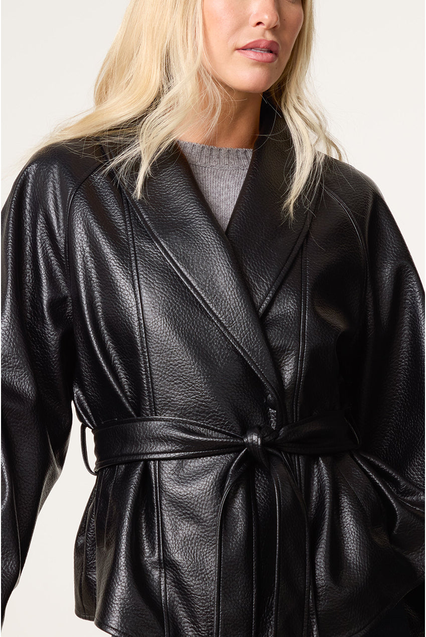 Peplum Wrap Belted Jacket BV261123003