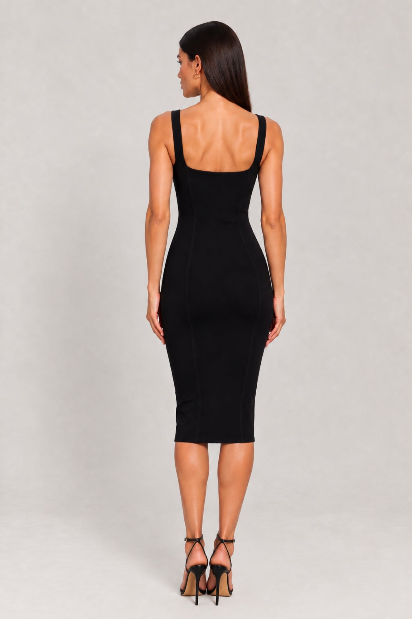 Ola Black Knitted Midi Dress OLA-BLACK