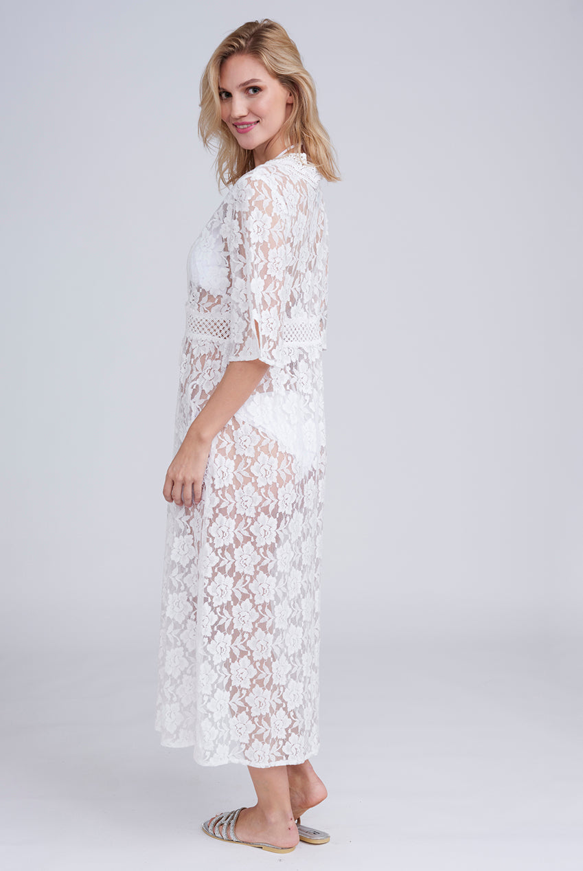 Ola Maxi Kimono - White OLA1058-WHI001