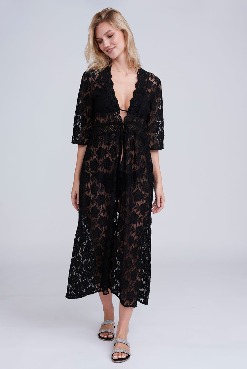 Ola Maxi Kimono - Black OLA1058-BLA001