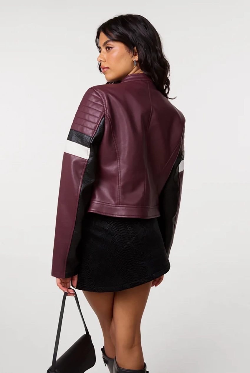 Cropped Motocross Biker Jacket PV261107901