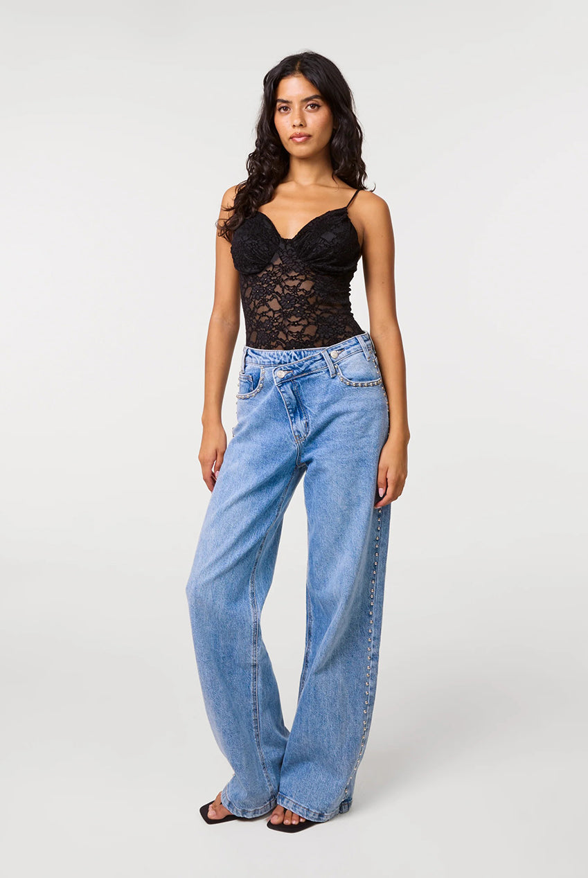 Floral Lace Detail Bodysuit PV6752IT003