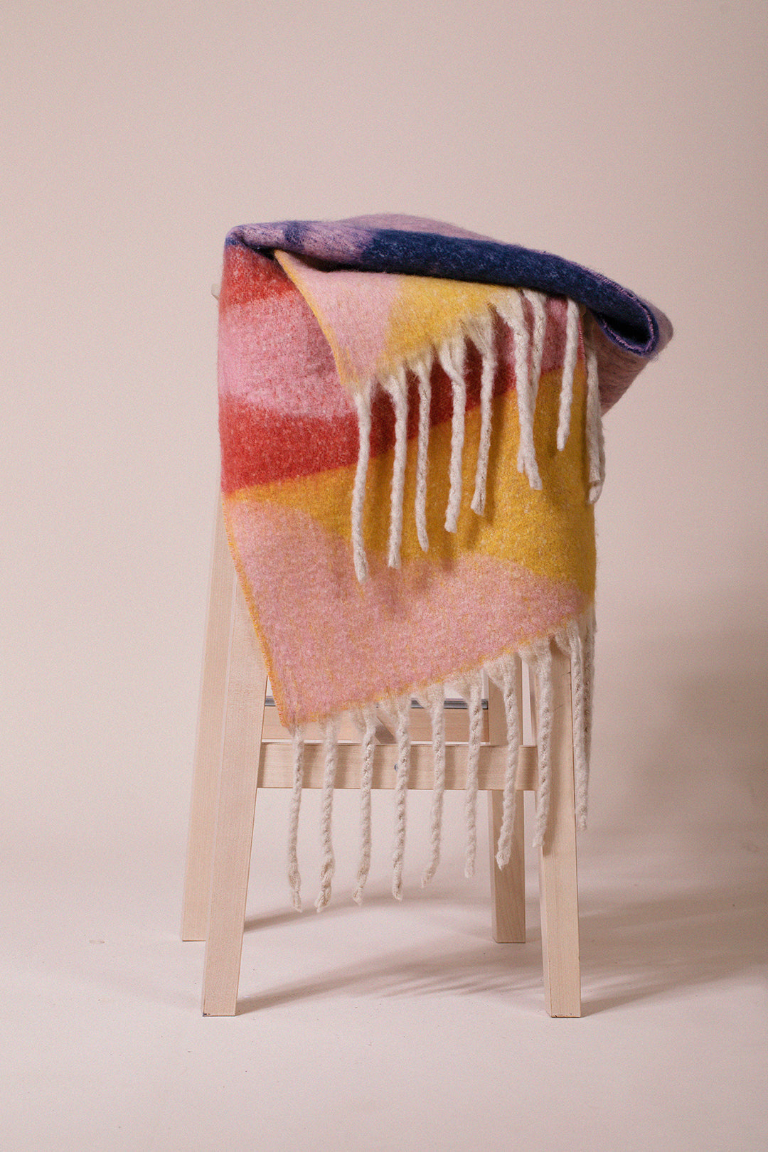 Chunky Scarf In Pink Yellow SC250309