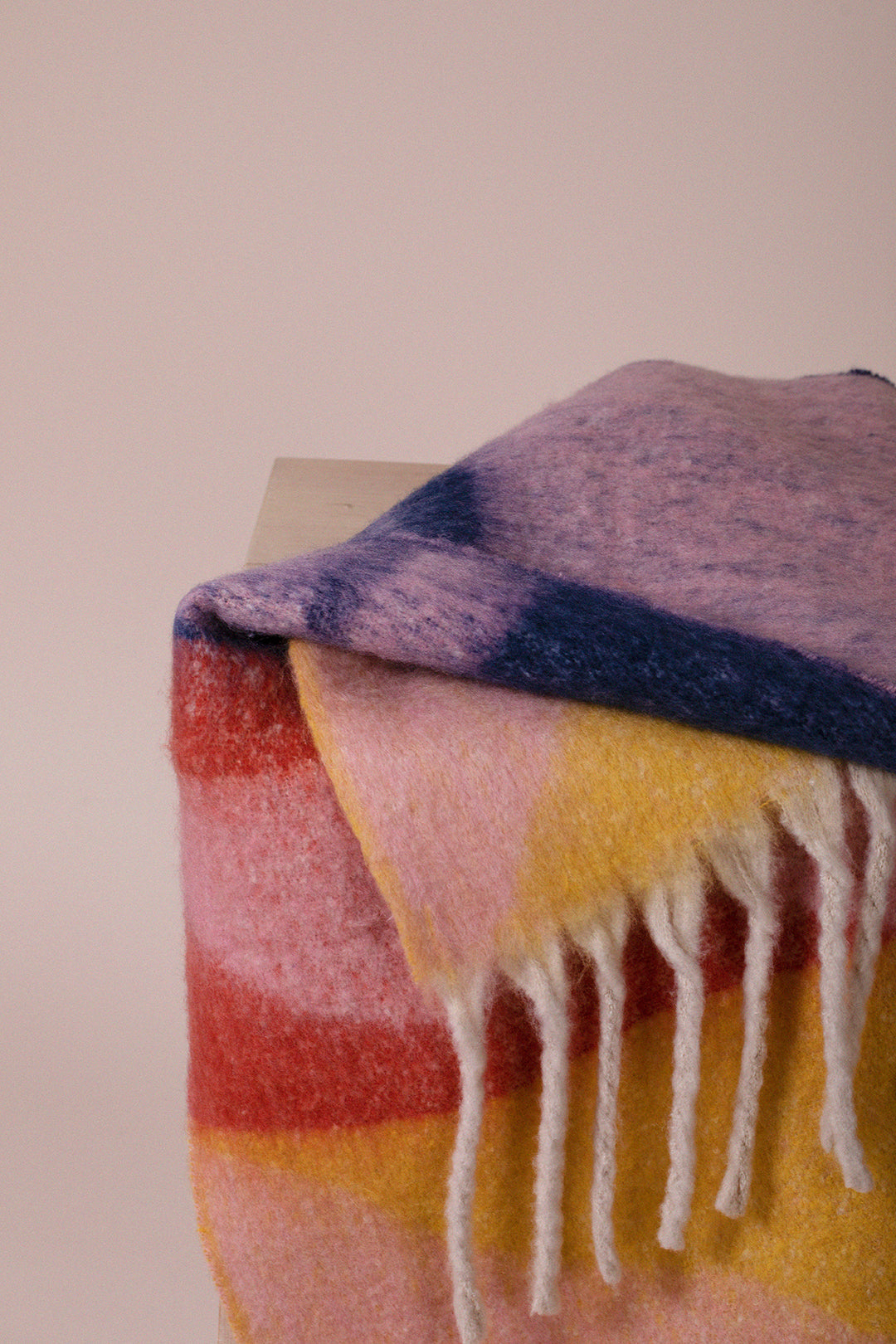 Chunky Scarf In Pink Yellow SC250309